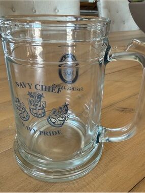 USS Bonhomme Richard LHD-6 Navy Chief Glass Mug Stein Sasebo Japan